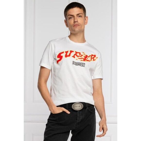 T-shirt Dsquared2 Homme S - Col Rond, Manches Courtes, Imprimé Logo, Coton